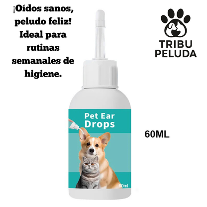 Limpiador de Oídos para Perros y Gatos | Solución Antibacteriana y Antiácaros – Tribu Peluda