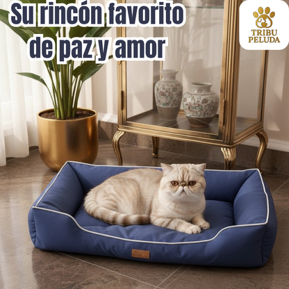 Cama Cuadrada para Perros y Gatos | Suave, Antideslizante y Resistente al Agua – Tribu Peluda