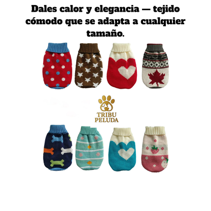 Suéter de Punto Cálido para Perros y Gatos | Ropa de Invierno Suave y Elegante – Tribu Peluda