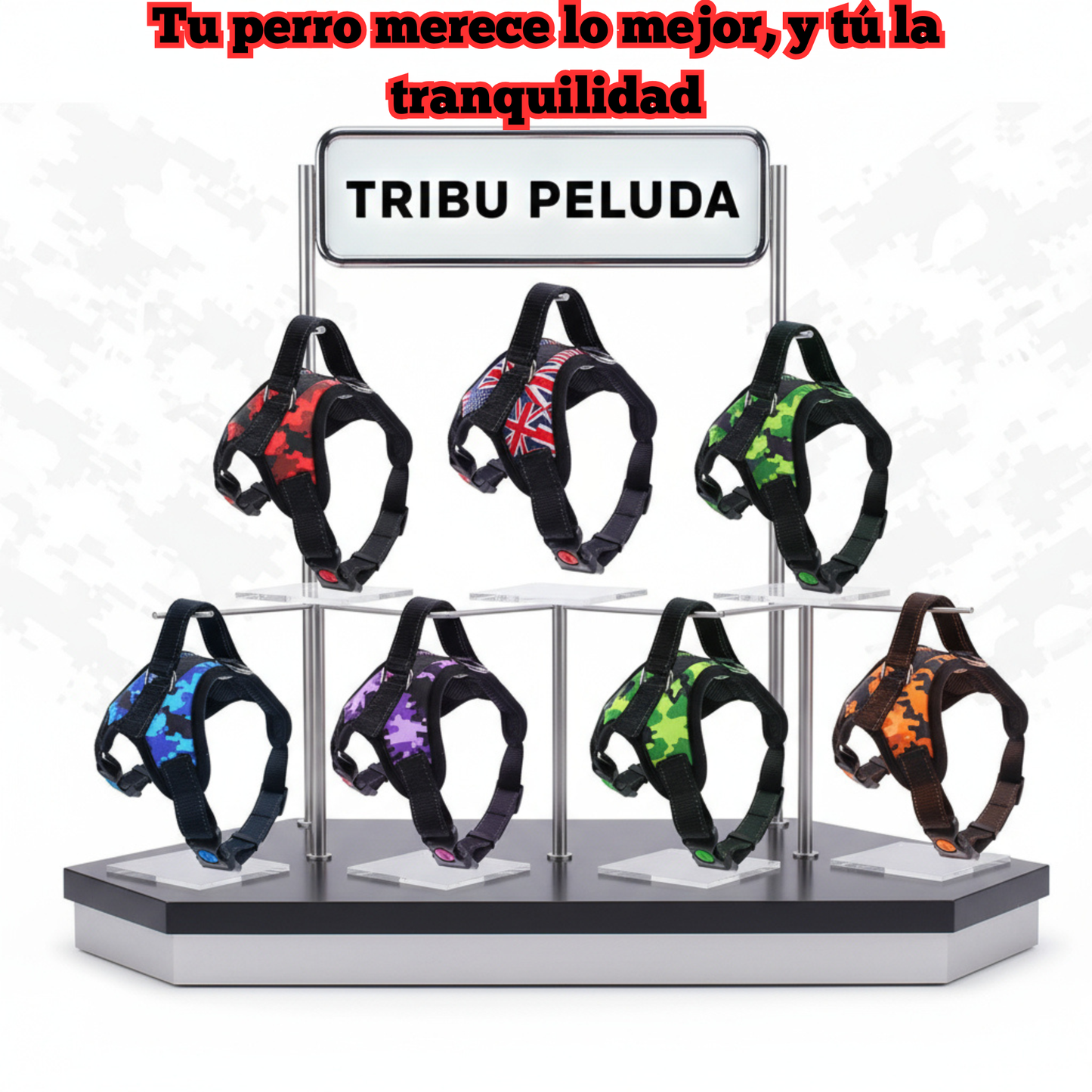 Arnés Ajustable y Resistente para Perros | Reflectante, Cómodo y Seguro para Todo Tamaño – Tribu Peluda