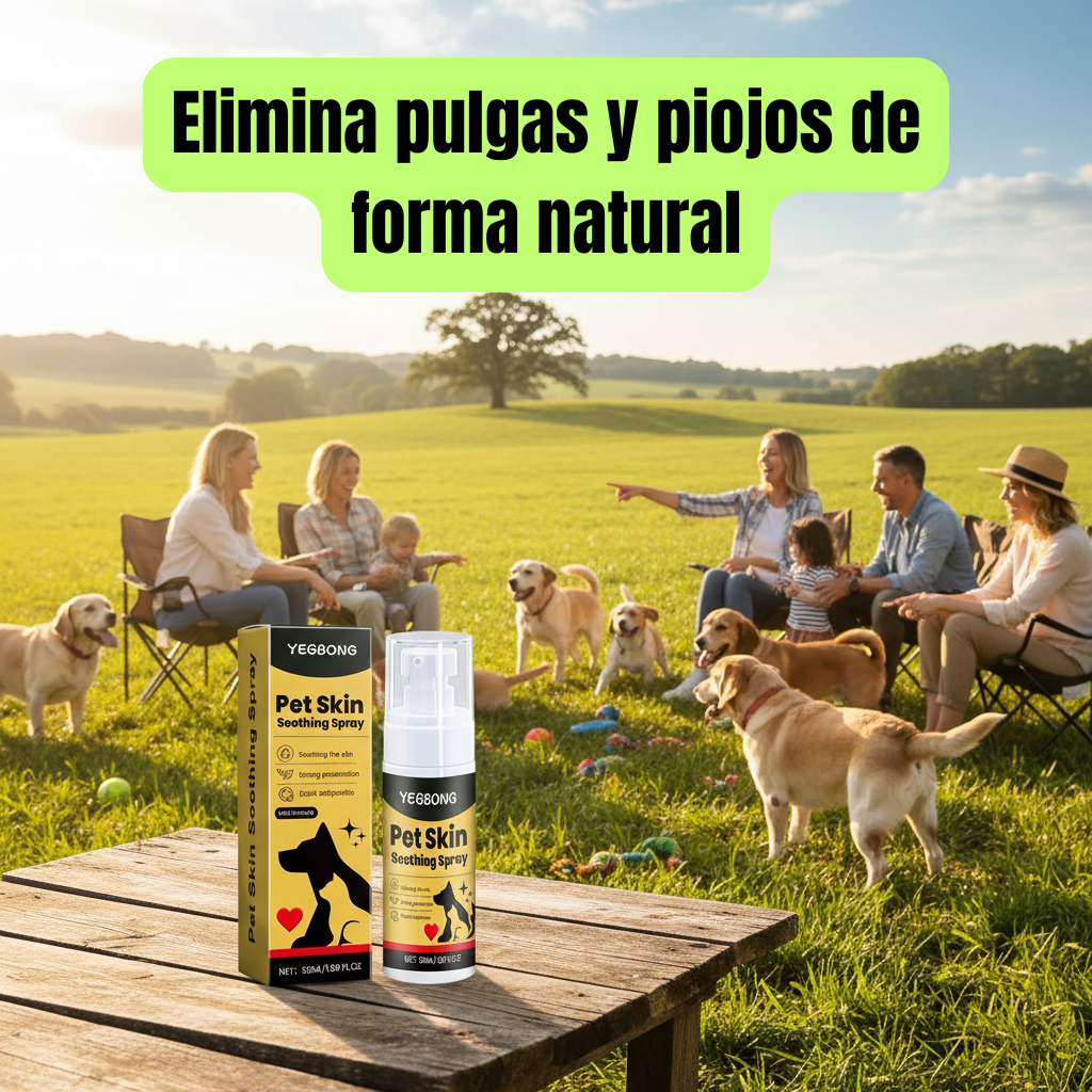 Spray Calmante para la Piel de Perros y Gatos | Antipulgas Natural y Reparador – Tribu Peluda