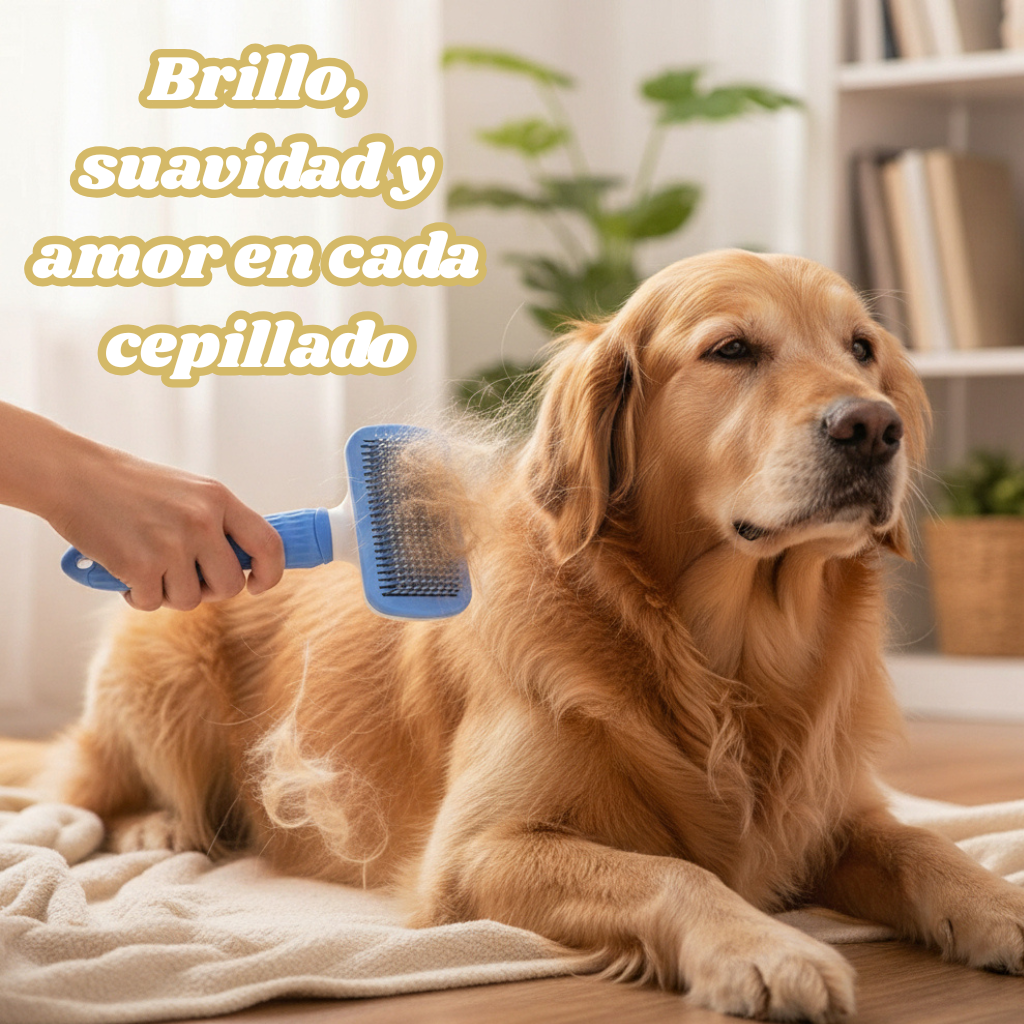 Cepillo Autolimpiante para Perros y Gatos | Eliminador de Pelo y Herramienta de Aseo Profesional