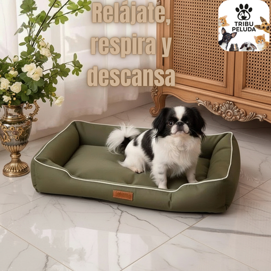 Cama Cuadrada para Perros y Gatos | Suave, Antideslizante y Resistente al Agua – Tribu Peluda
