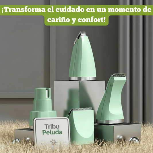 Kit de Cuidado Eléctrico 4 en 1 para Mascotas | Cortapelos, Recortadora y Lima de Uñas para Perros y Gatos