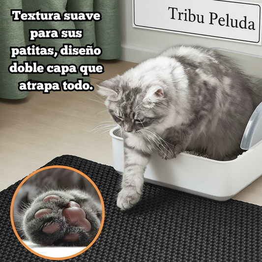 Alfombra Atrapa Arena para Gatos – Limpieza, Comodidad y Orden en tu Hogar