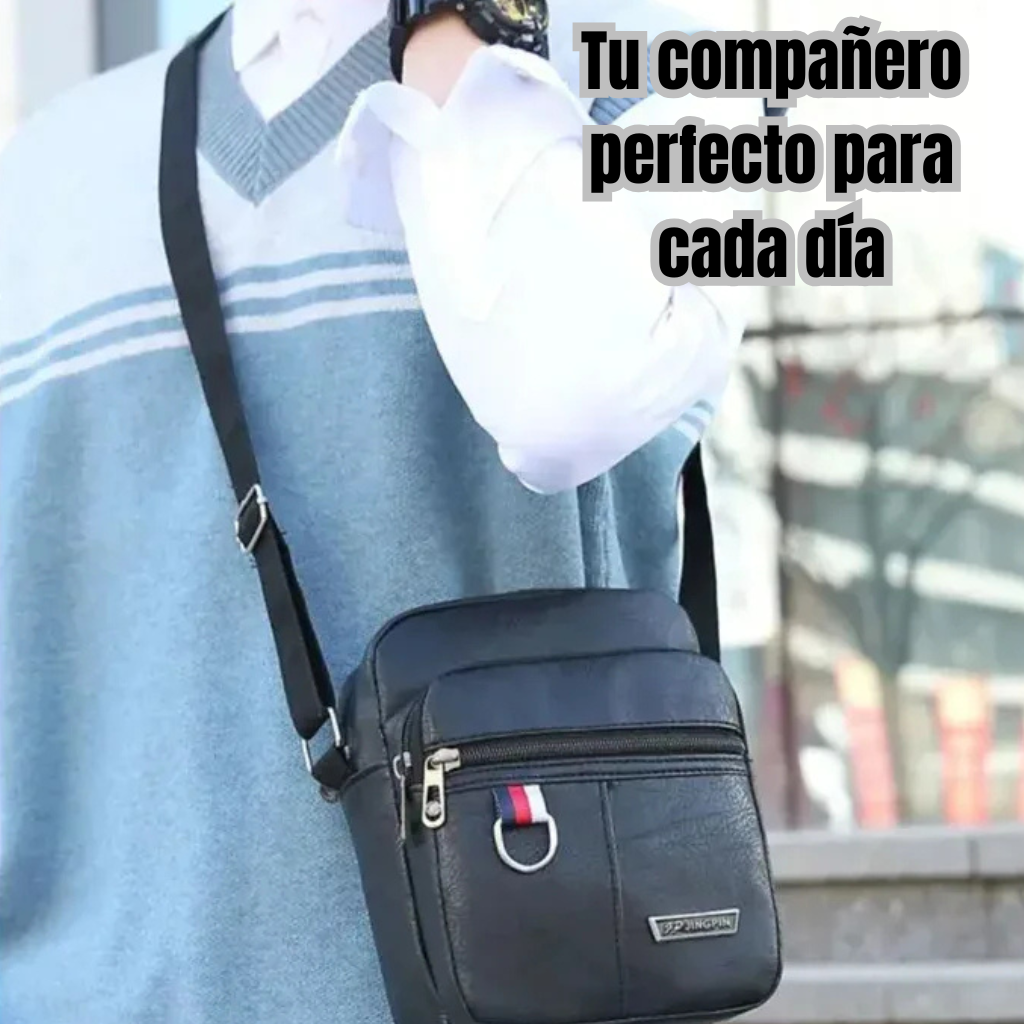 Bolso Bandolera para Hombre de Cuero PU | Estilo Casual y Gran Capacidad