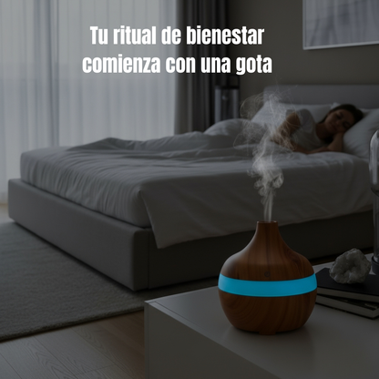 Humidificador Eléctrico 300ML | Difusor de Aromaterapia con Luz LED y Niebla Fría