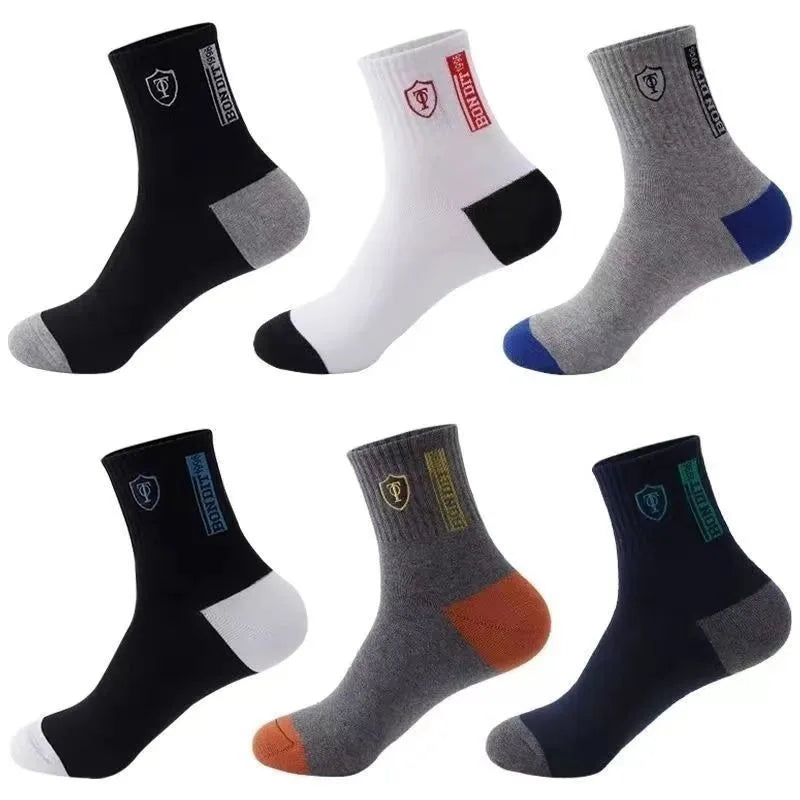 10 Pares Calcetines Deportivos para Hombre | Transpirables, Anti-Olor y Absorbentes de Sudor – Máximo Confort para Baloncesto y Uso Diario